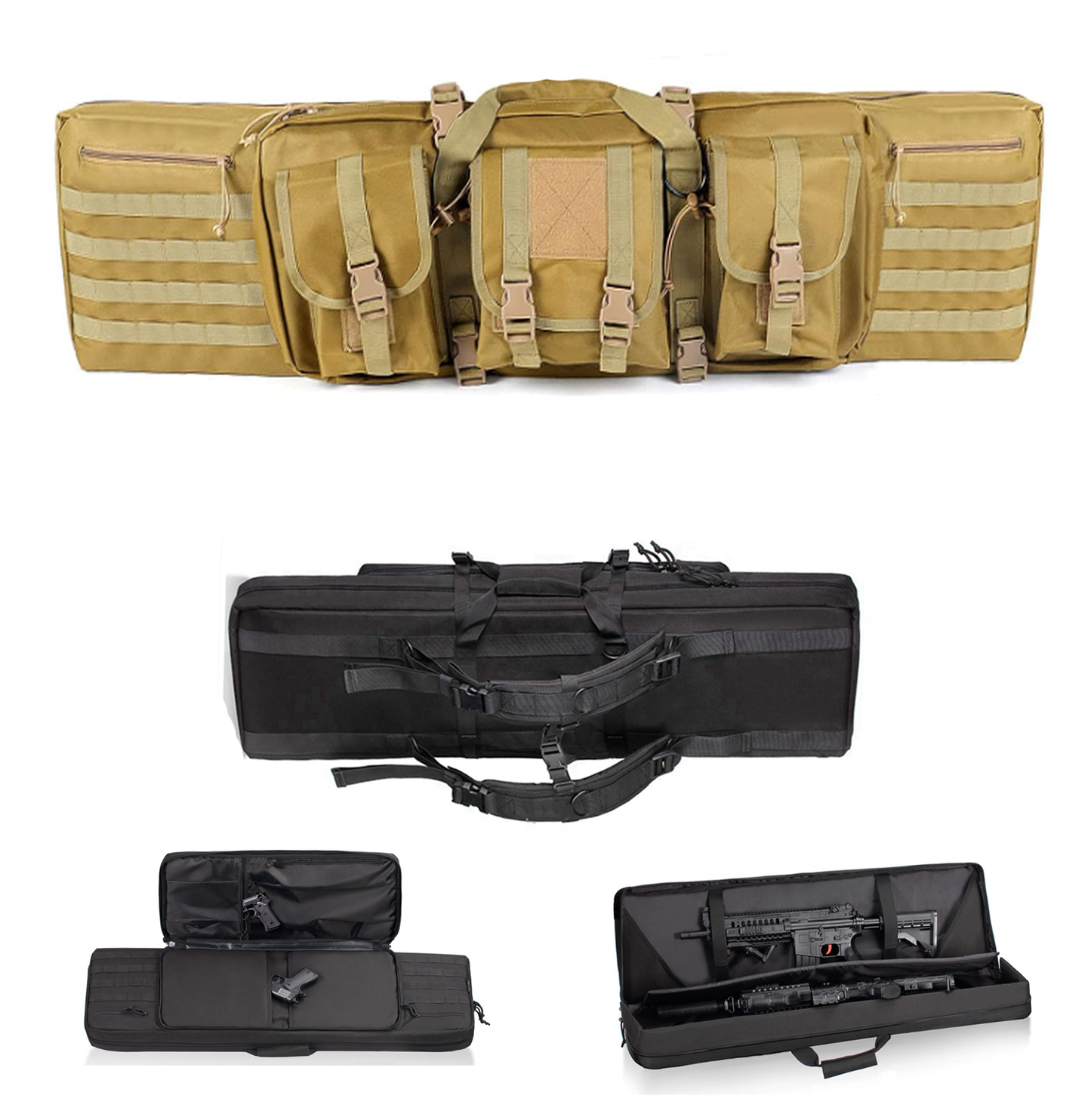 100cm Dual Long Rifle Gun Bag - Tan