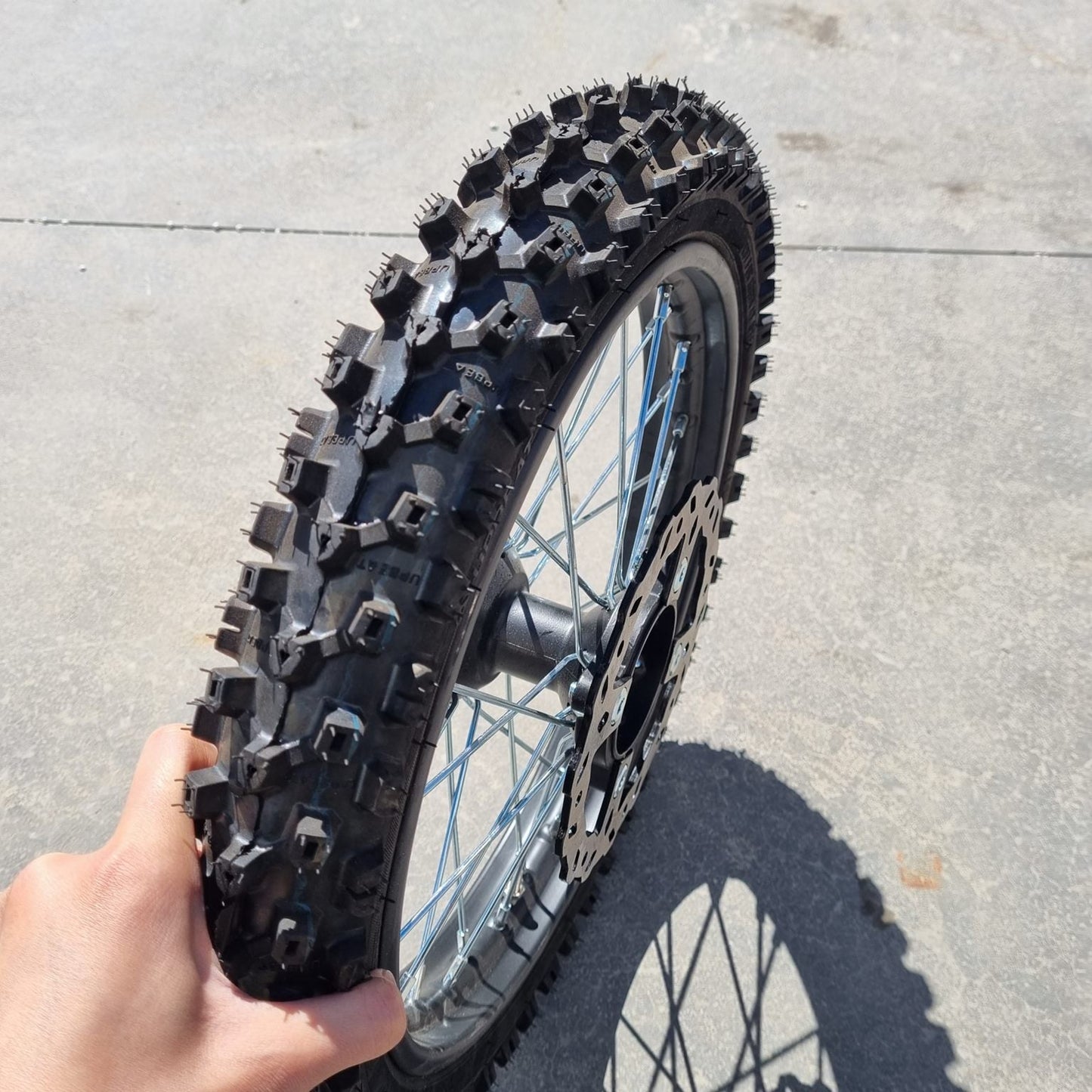 Upbeat 14 Inch Complete Set Motorbike Alloy Wheels (Front)