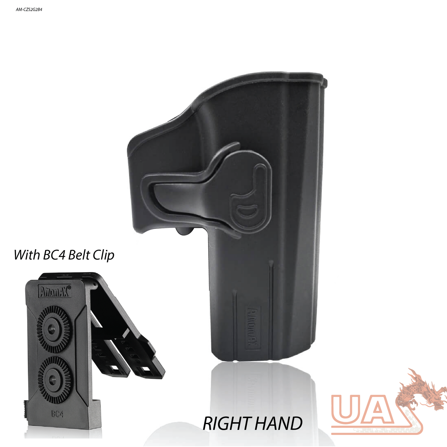 Amomax Holster for Shadow 2 with Molle & Belt Clip - Black