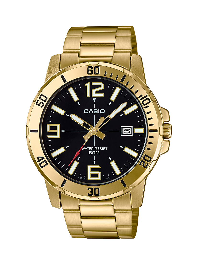 Casio MTPVD01G-1B Men's Analogue Watch, Gold Tone
