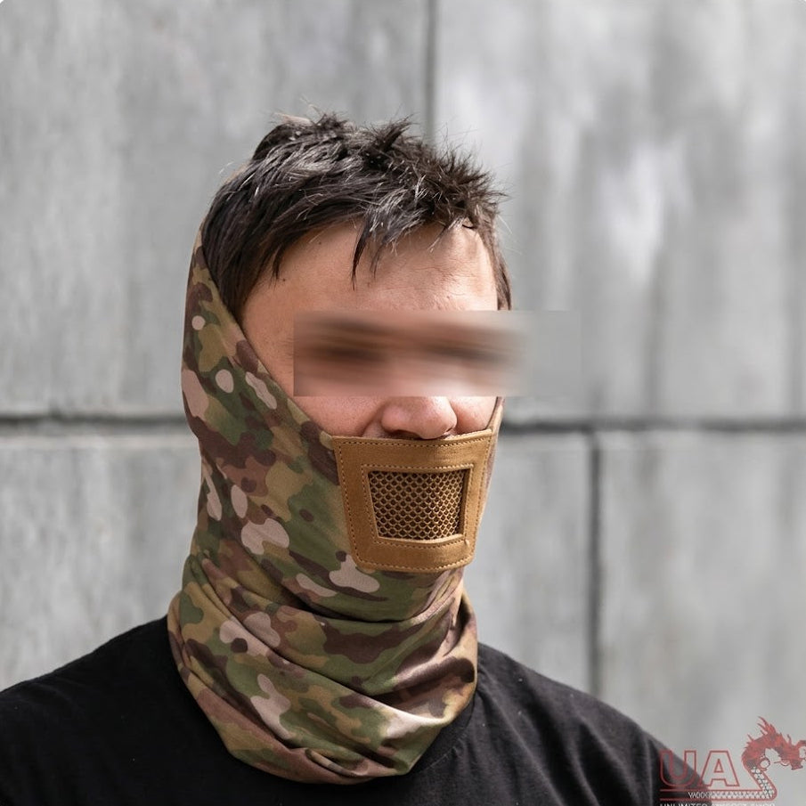 Mesh Face Mask Half Extended - Multicam