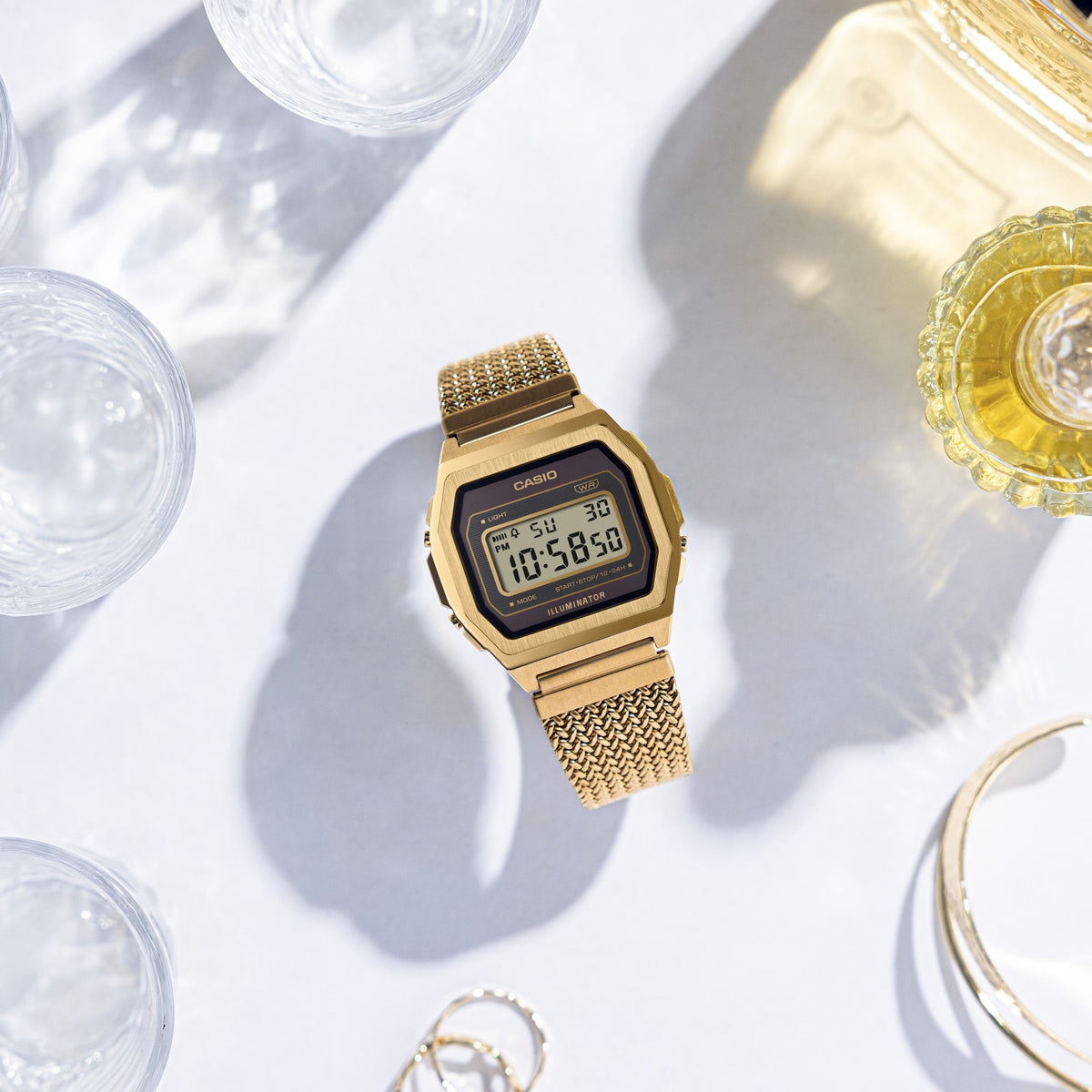 CASIO VINTAGE PREMIUM ALARM, S/WATCH, WR, STEEL, MILANESE STYLE