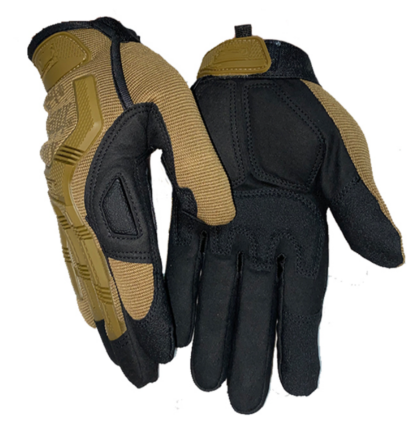 Mechanix Style Tactical Gloves Full Finger - Tan