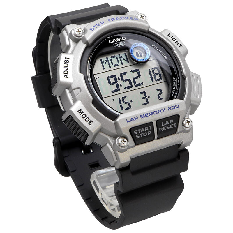 CASIO STEP TRACKER DUAL TIME STOPWATCH DIGITAL WATCH WS-2100H-1A