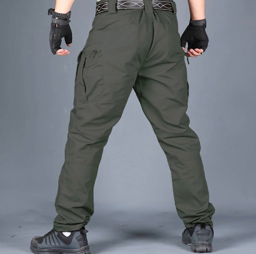 Tactical Men Cargo water resistant Pants Durable Anti-cut - Black