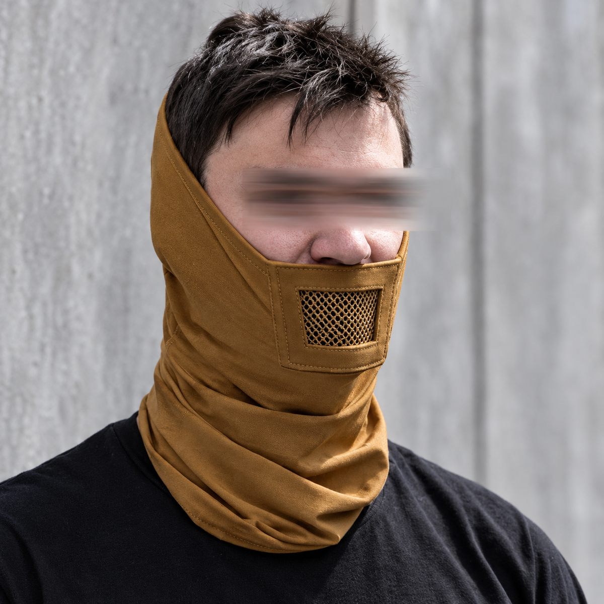 Mesh Face Mask Half Extended - Tan