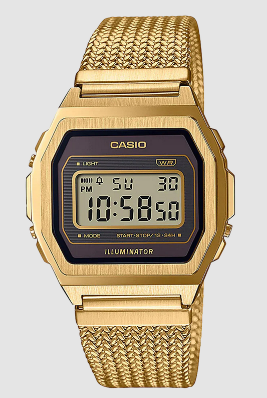 CASIO VINTAGE PREMIUM ALARM, S/WATCH, WR, STEEL, MILANESE STYLE