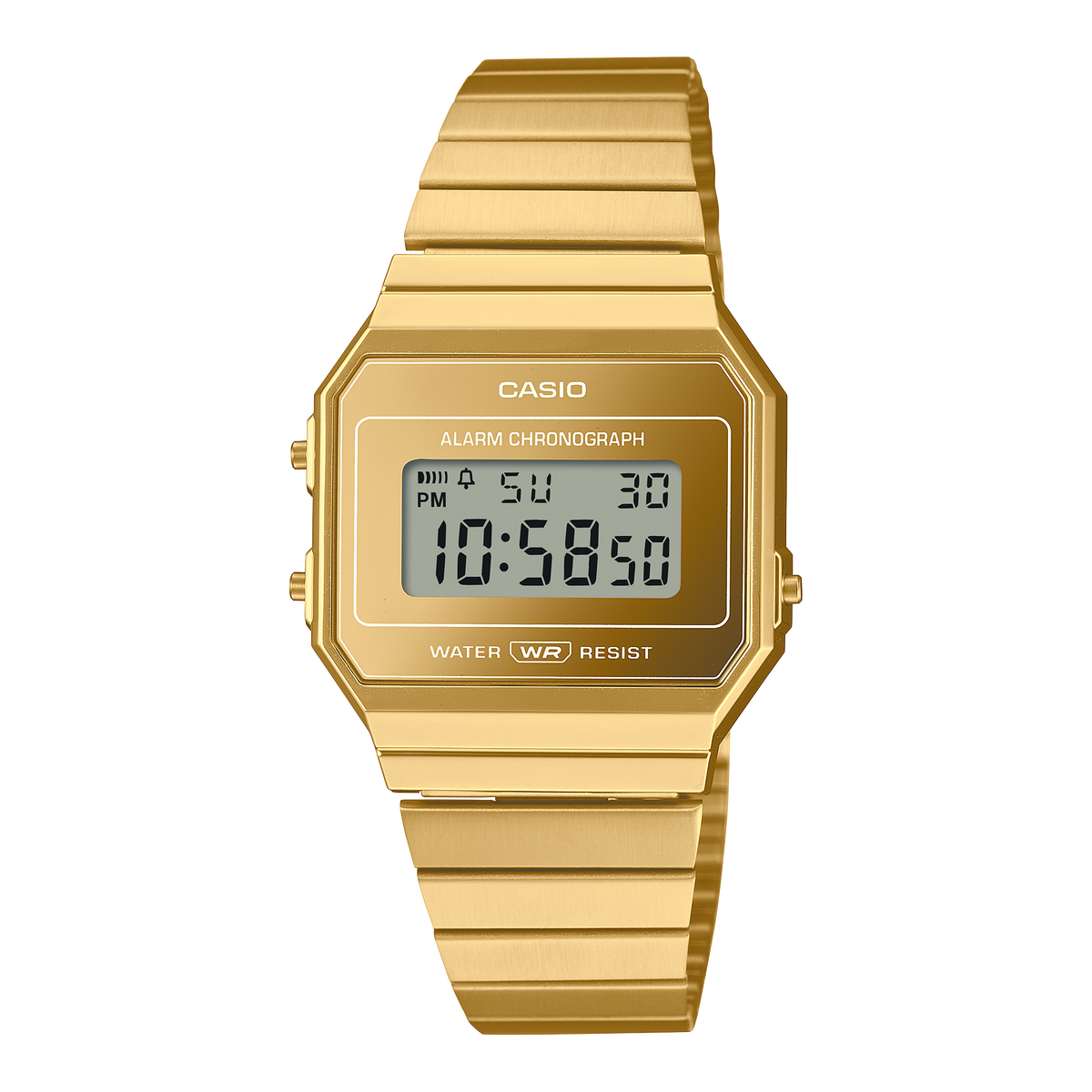 Casio A700WEVG-9A Slim Vintage Digital Watch, Gold Tone