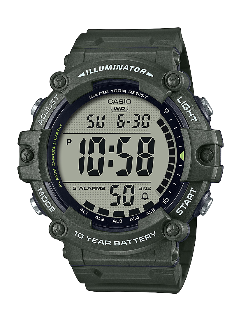 Casio AE1500WHX-3A Digital Watch, Extra-Long Camo Band