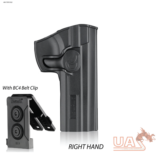 Amomax Holster fits CZ 75 Shadow 1 SP-01 series with MOLLE & Belt Clip - Black