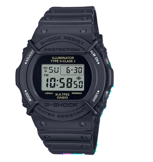 G SHOCK DIGITAL X N.HOLLYWOOD S/WATCH, ALARM, 200M WR BLACK CASE WITH RESIN BAND