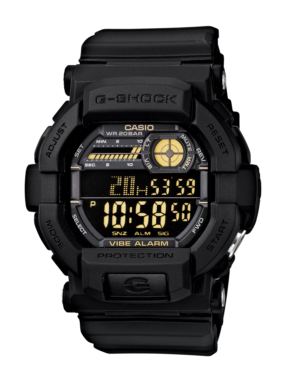G-Shock GD350-1B Vibration Alarm Digital Watch, Black