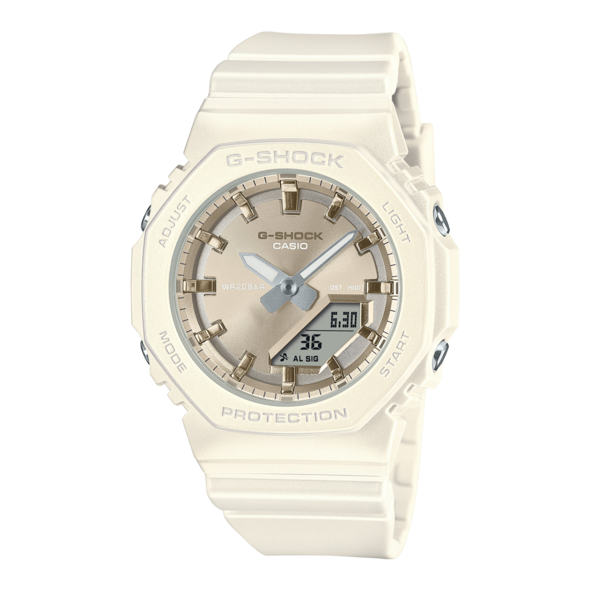 G-Shock GMAP2100ST-7A Mid-Size Ana-Digi Watch, Silky White