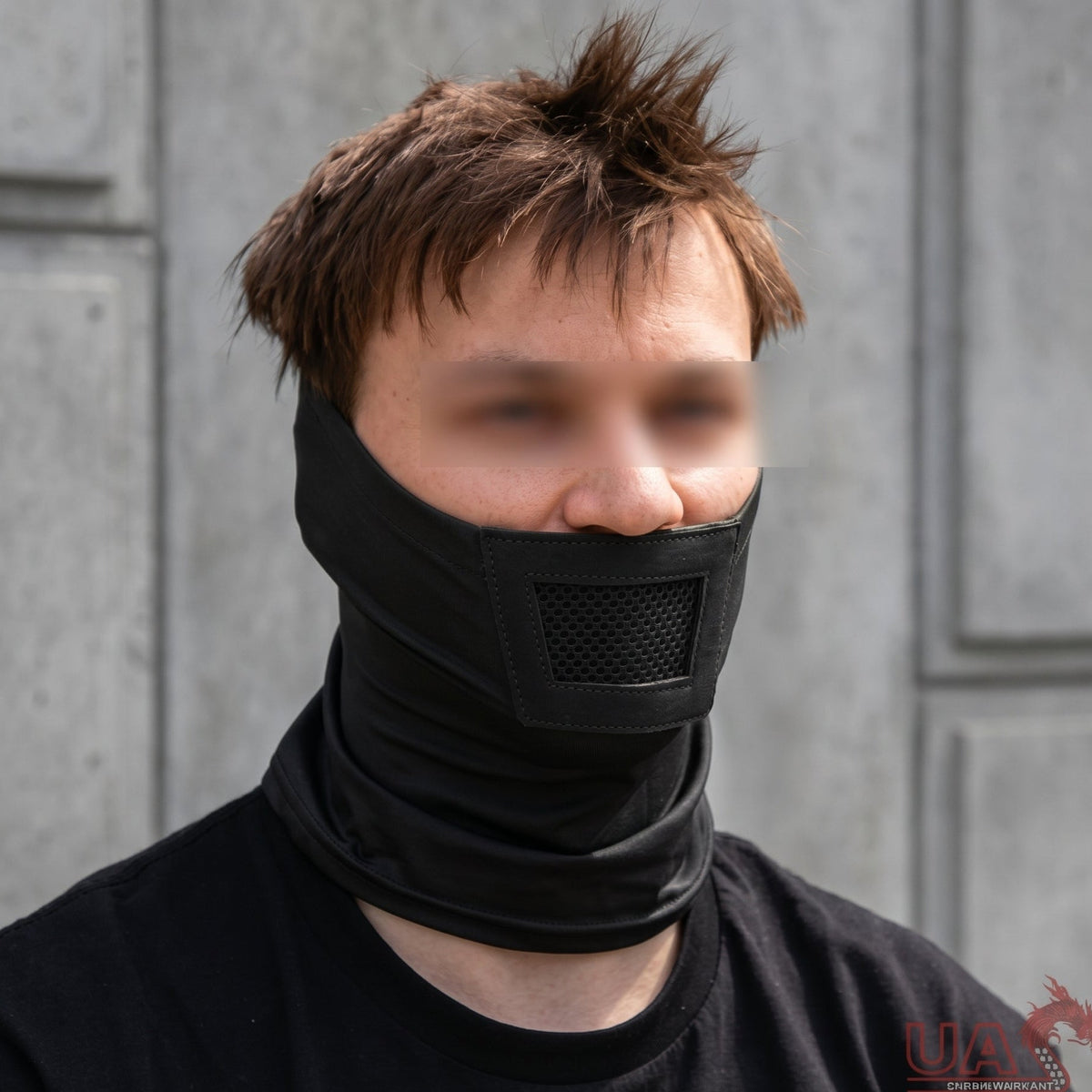 Mesh Face Mask Half - Black