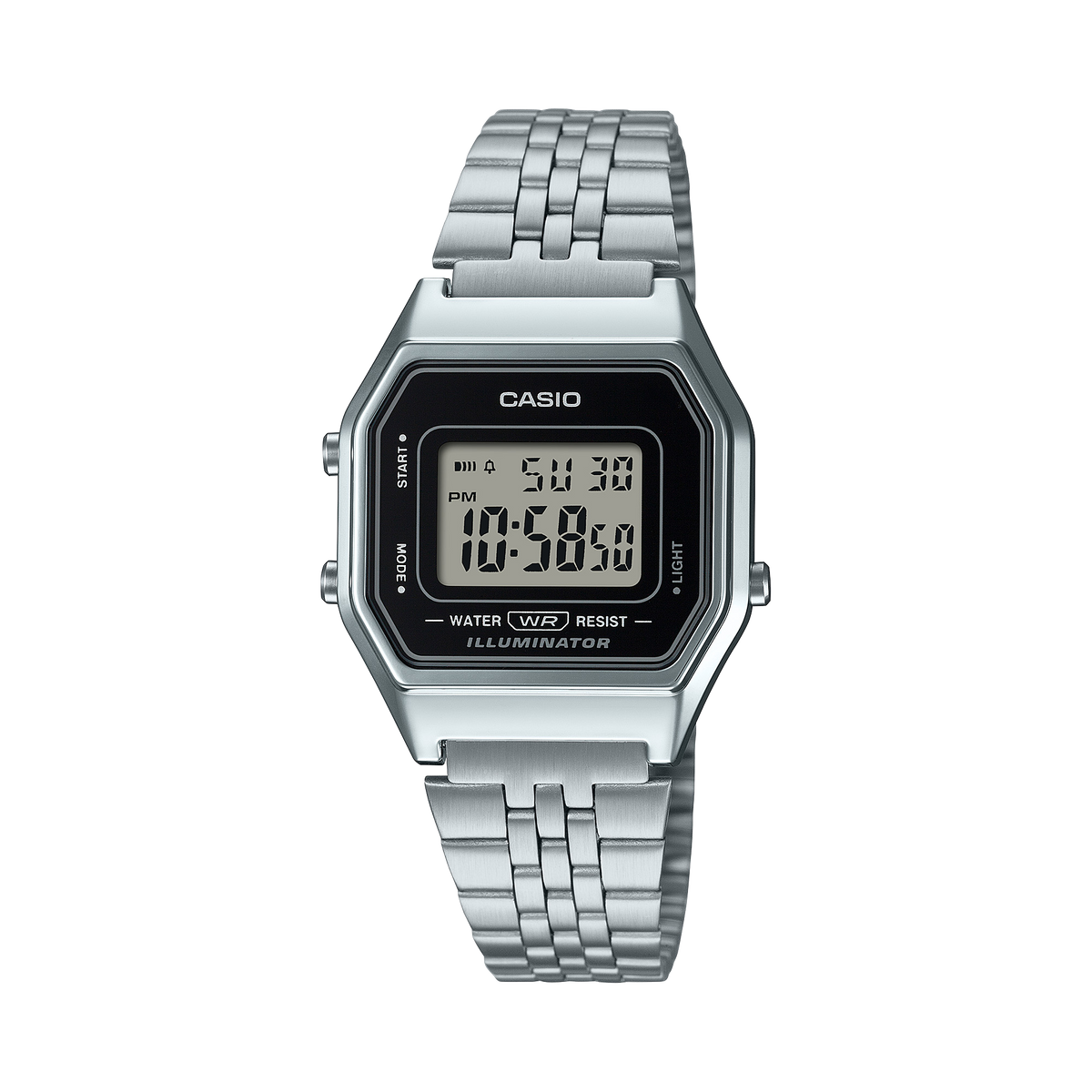 Casio LA680WA-1D Ladies Vintage Digital Watch, Silver