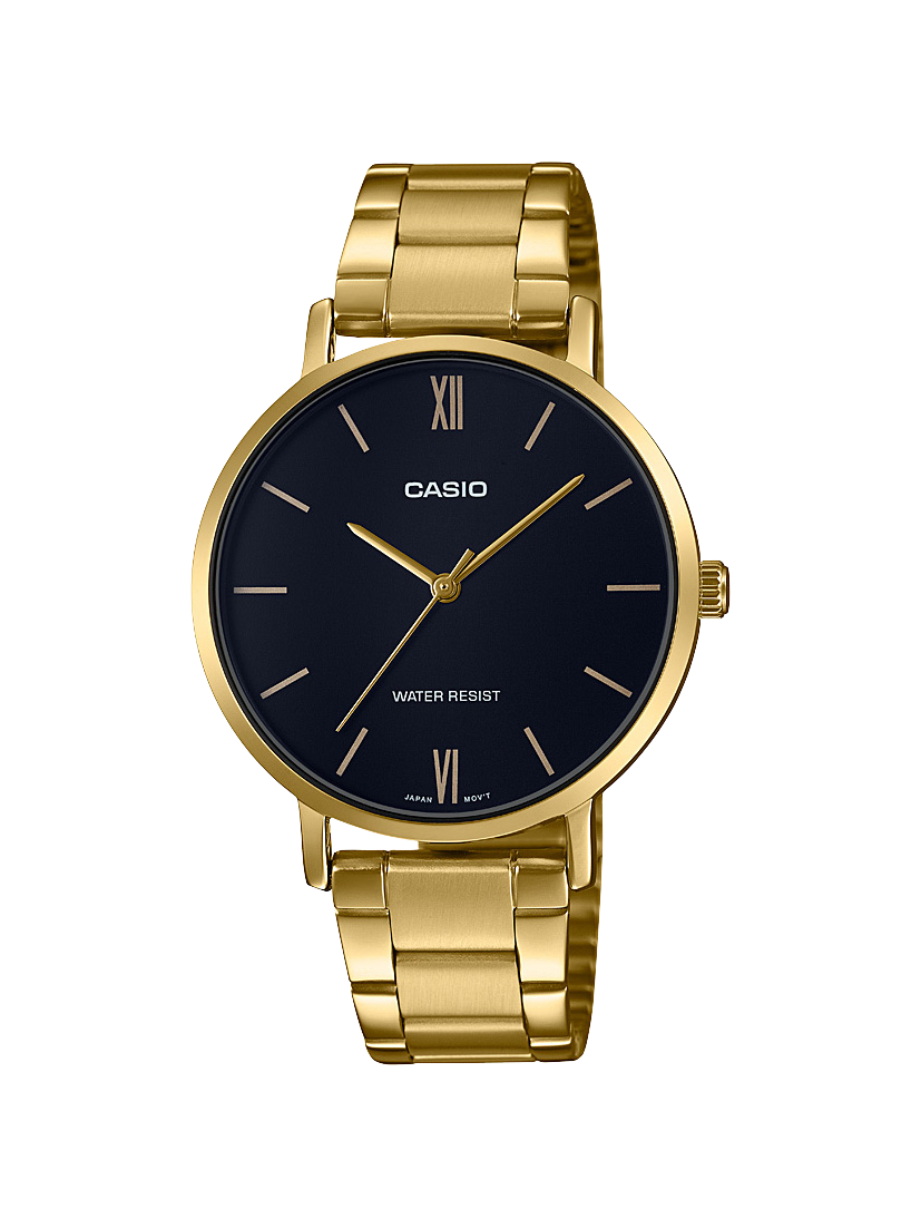 Casio LTPVT01G-1B Women's Analogue Watch, Gold Tone