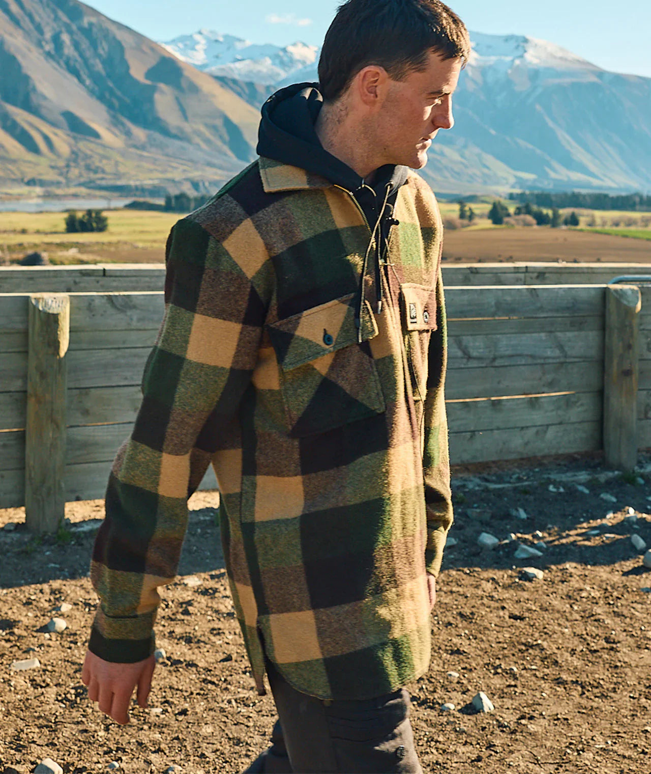 Swanndri Men's Ranger Wool Zip Front Bushshirt Checkamo