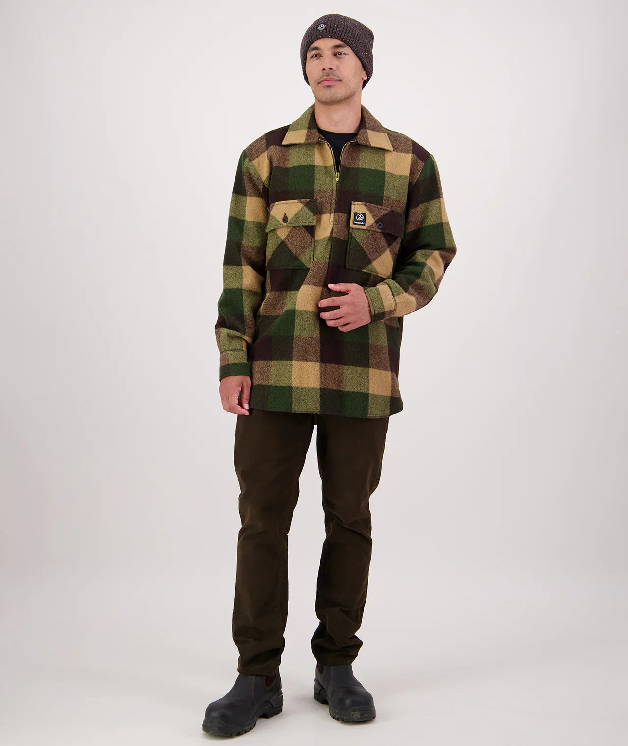 Swanndri Men's Ranger Wool Zip Front Bushshirt Checkamo
