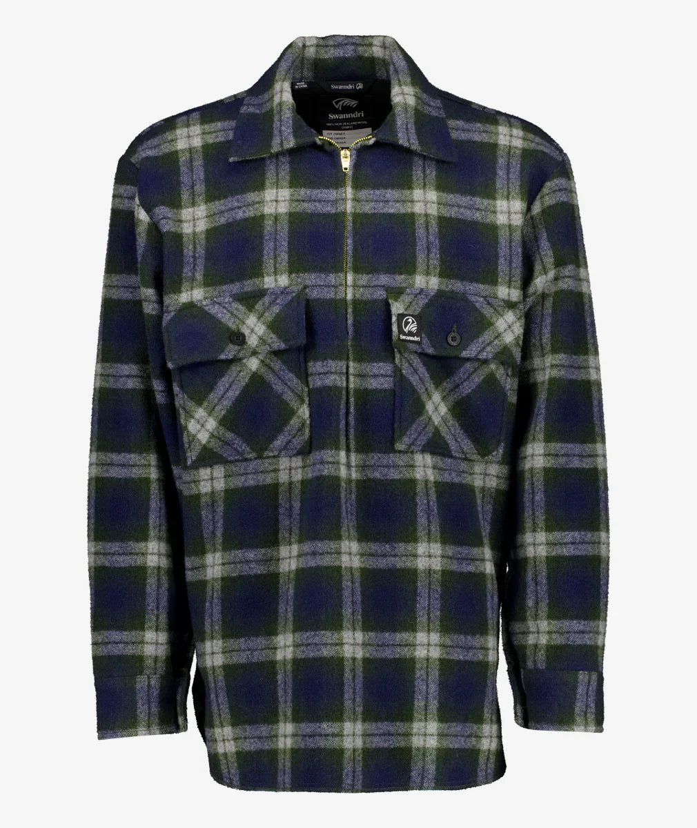 Swanndri Men's Ranger Wool Zip Front Bushshirt Thornton Check
