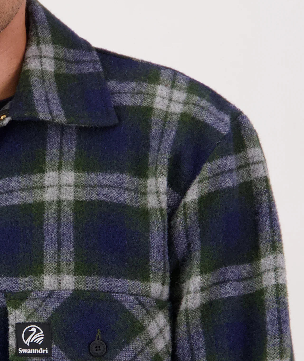 Swanndri Men's Ranger Wool Zip Front Bushshirt Thornton Check