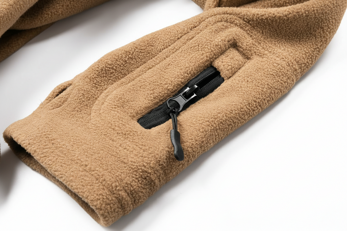 Fleece Full-Zip Jacket - Tan