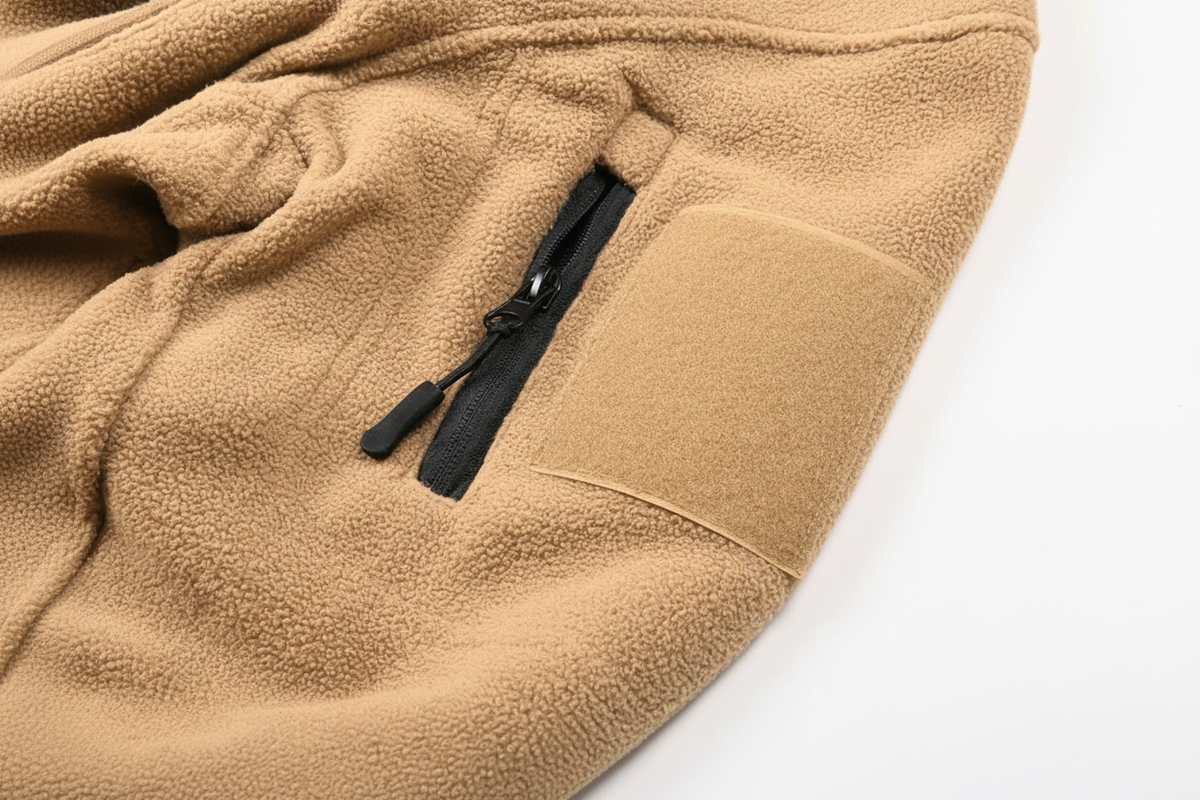 Fleece Full-Zip Jacket - Tan