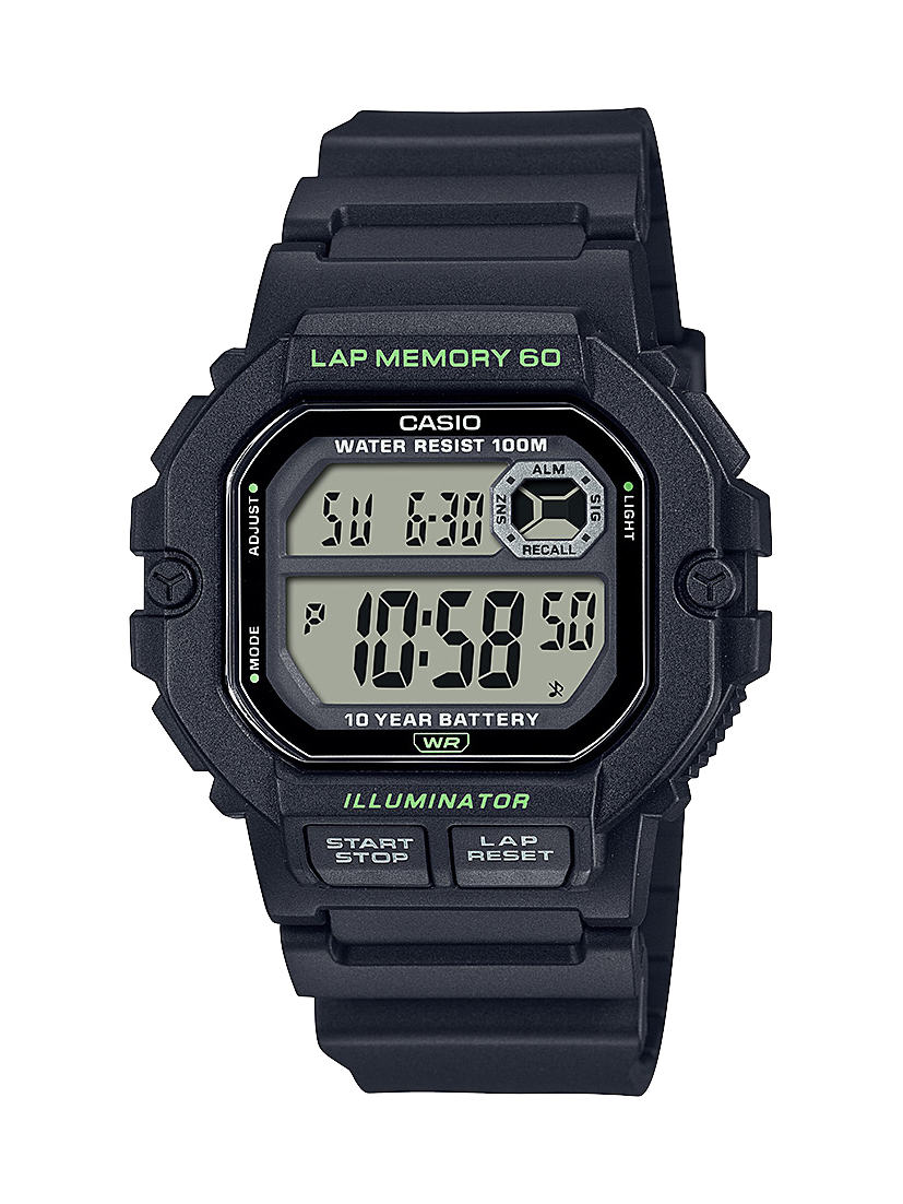 Casio WS1400H-1A Running Digital Watch, 60-Lap Memory