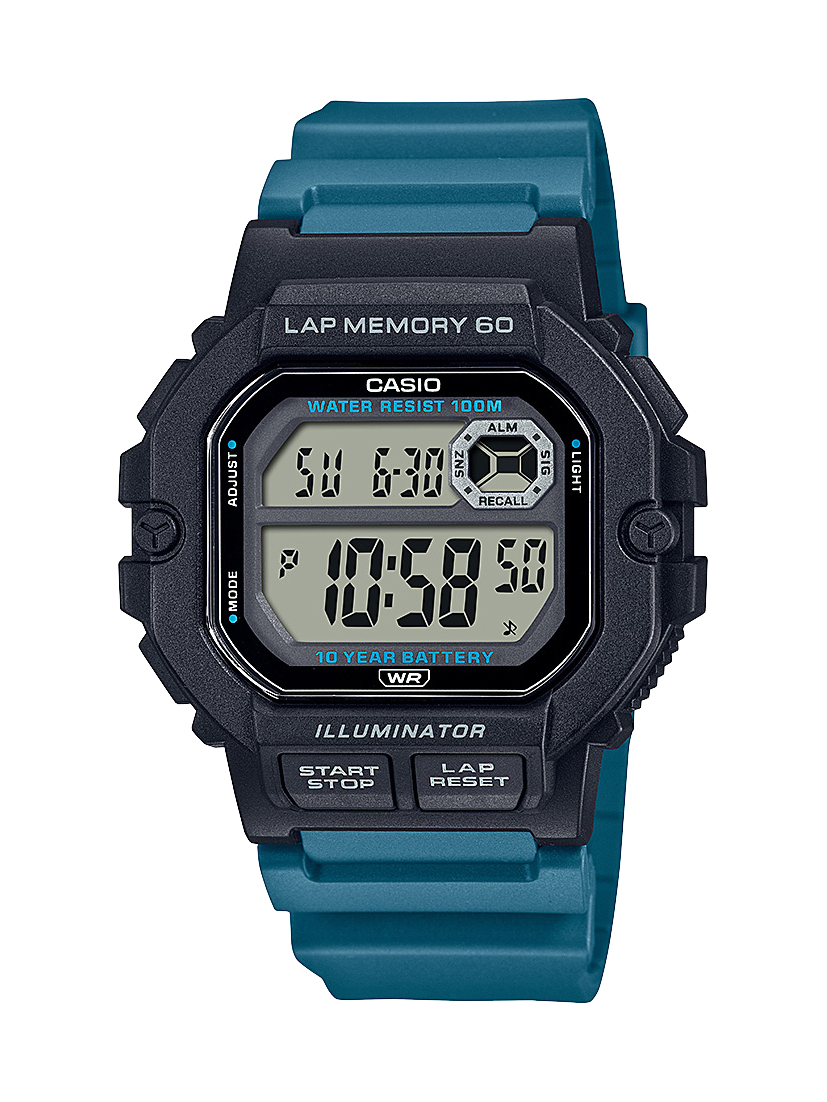 Casio WS1400H-3A Running Digital Watch, Blue Band