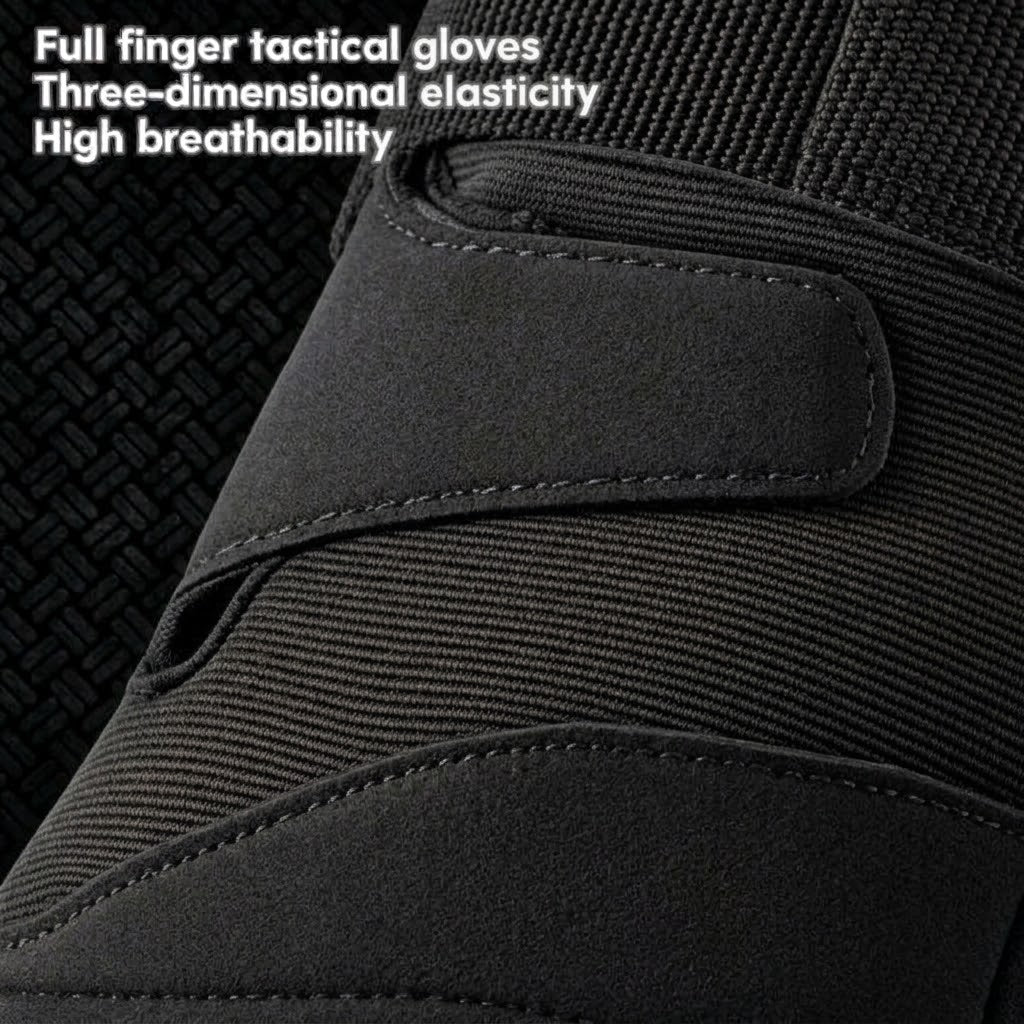 Full Finger Tactical Gloves - Black