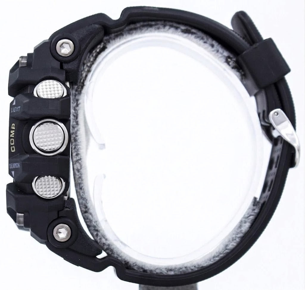 CASIO G SHOCK MUDMASTER TWIN SENSOR MUD RESIST, 200M W/R, THERMO, RESIN STRAP, BLACK