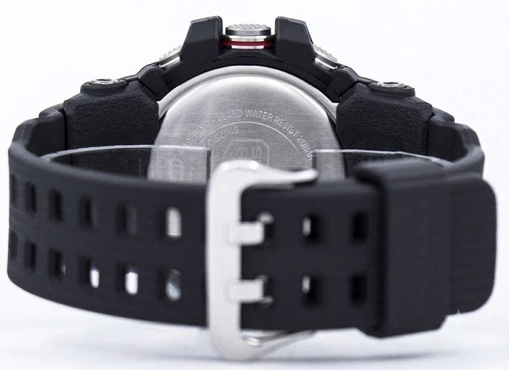 CASIO G SHOCK MUDMASTER TWIN SENSOR MUD RESIST, 200M W/R, THERMO, RESIN STRAP, BLACK