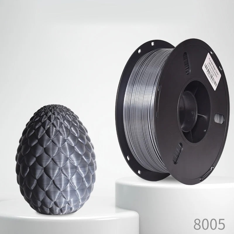 Silk Dual Silver/Black – Silk PLA multicolour 3D printer filament 1.75mm 1kg
