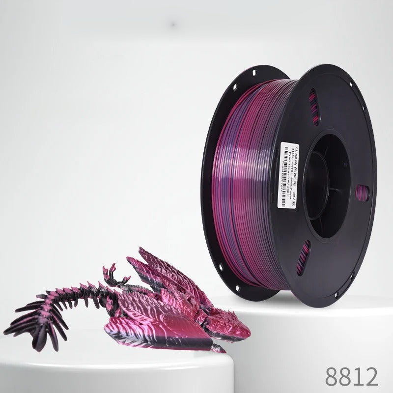 Silk Gradient Black/Purple – Silk PLA multicolour 3D printer filament 1.75mm 1kg