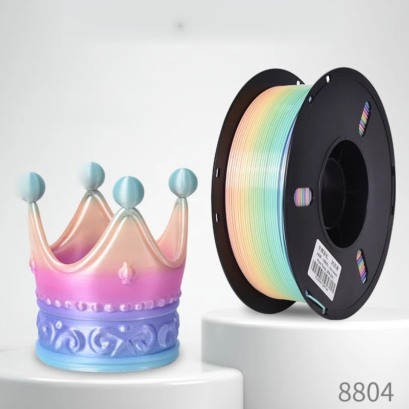 Silk Rainbow Ice Cream – Silk PLA multicolour 3D printer filament 1.75mm 1kg