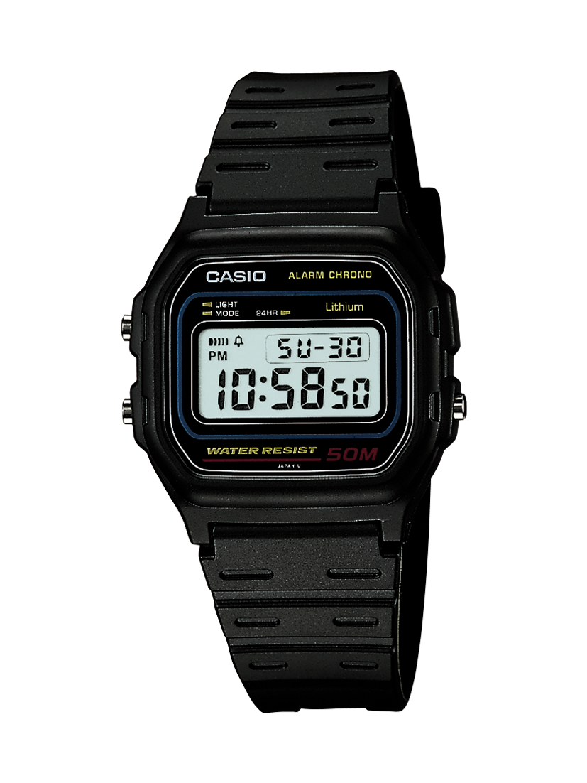 Casio W59-1V Classic Digital Watch, Black Resin Band